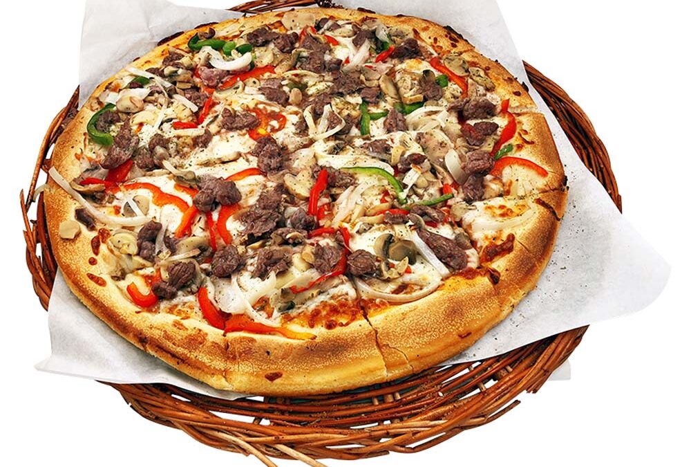 KYLLING PIZZA Med/159,- Stor/199,-  Ost, kylling, paprika,løk og sopp